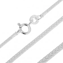 925 silberne Halskette - vierkantige Linie, 1,4 mm