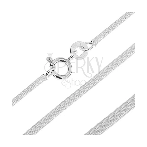 925 silberne Halskette - vierkantige Linie, 1,4 mm
