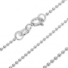 Silberne Halskette 925 - strahlende verbundene Köpfe, 1,2 mm