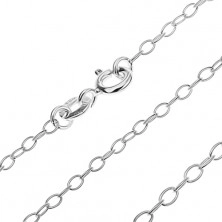 925 silberne Halskette - dünne ovale Öschen, 2,6 mm
