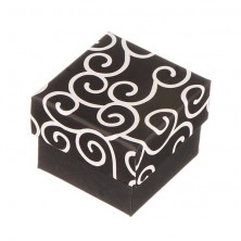 Schwarze Ringverpackung mit weißen Ornamenten