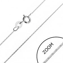 Silberne Halskette 925 - strahlende Schlange aus Stiften, 0,6 mm