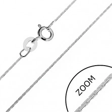 Strahlende Halskette aus Silber 925 - Schlangenoptik, 0,7 mm