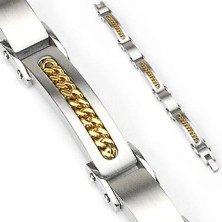 Armband aus Chirurgenstahl mit goldener Kette