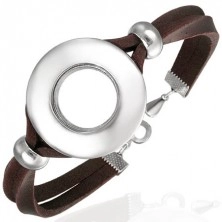 Armband aus Leder mit rundem Schmuck