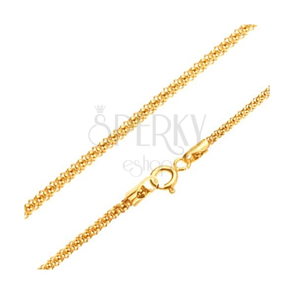 Goldkette - strukturiertes Schlangenmuster, runder Durchschnitt, 450 mm