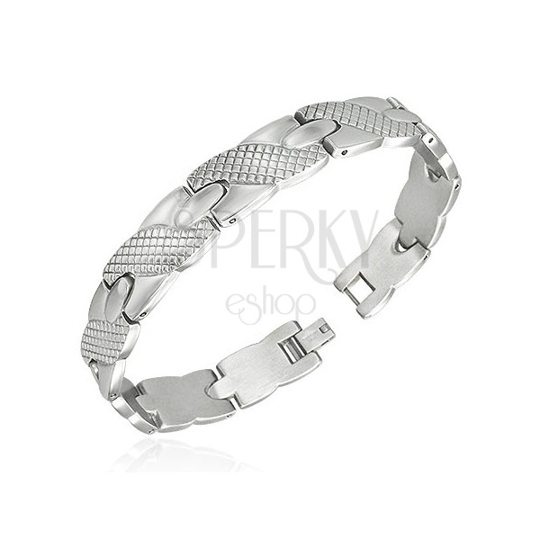 Silbernes Armband aus Stahl - Motiv Schleife