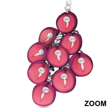 FIMO Ohrringe - hängende pinkfarbene Calla Blüten, klare Zirkonia