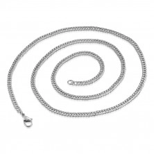 Stahl Kette, glänzende Oberfläche - spiralförmig gedrehte längliche Glieder, 3,5 mm