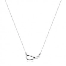 925 Silber Halskette - glitzernde Kette, Unendlichkeits-Symbol mit Brillanten