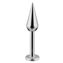 Edelstahl Labret-Piercing - einfacher glatter Kegel, Breite 1,6 mm