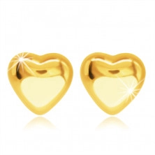 375 Gold Ohrstecker – volles symmetrisches Herz