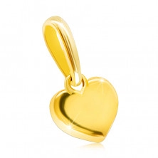 9K Gelbgold Anhänger – kleines glänzendes Herz
