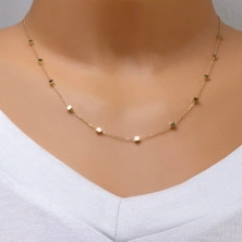 Halskette aus 14K Gelbgold – zarte Kette mit glänzenden Würfeln