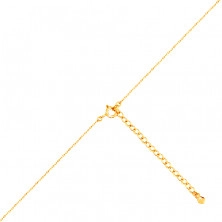 14K Gold Halskette – ein kleines Boot mit klaren Zirkonen besetzt