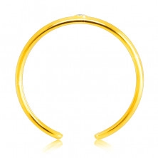 Diamantring aus 14K Gelbgold – dünne offene Ringschiene, klarer Brillant