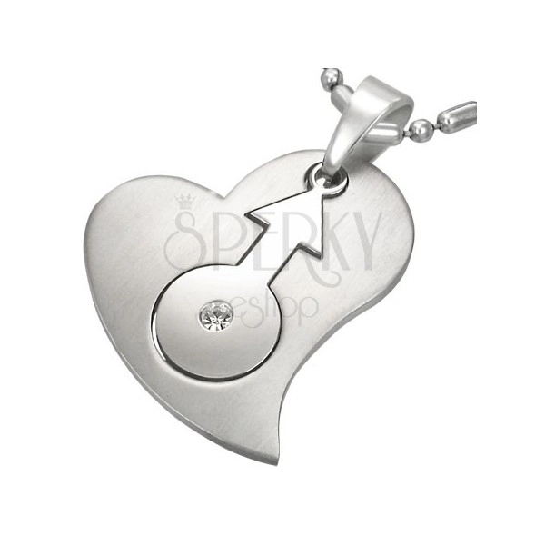 Herzanhänger aus Edelstahl mit Gender-Symbol