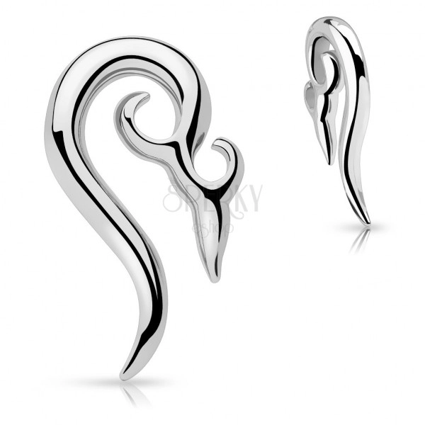 Ohr Piercing aus Chirurgenstahl - Spirale mit Verzierung