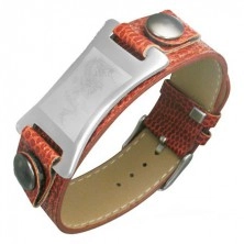 Armband aus Lederimitat - Rechteck mit Drachen