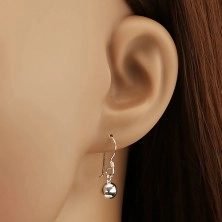 Ohrringe aus Silber - Kügelchen mit Bügel, 6 mm