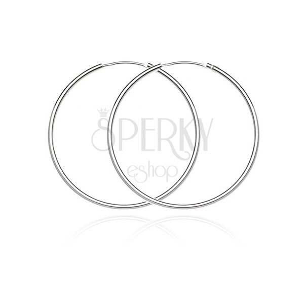 Ohrringe - Kreise aus 925 Silber, schlichtes Design, 30 mm